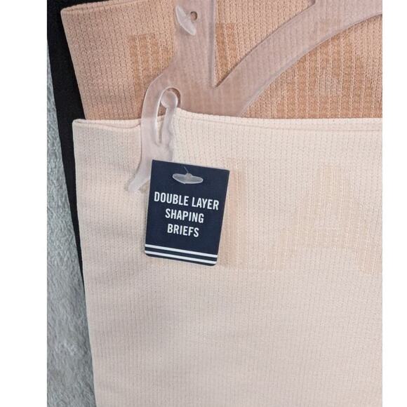 NAUTICA 3 Pack Womens M Logo Seamless Shaping Briefs Panties Black Beige Cream - Picture 5 of 9